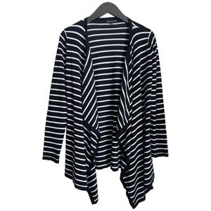 Bajee Collection by BeCool Women's Cardigan Small/Medium Black White Sweater